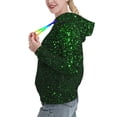 thumbnail image 2 of Haiem Green Sparkling for Women's Fashion Hoodies & Sweatshirts with Kangaroo Pocket,Hooded Sweatshirt with Eye-catching Drawstrings-Small, 2 of 7