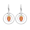 thumbnail image 1 of Norway Europe National Emblem Earrings Dangle Hoop Jewelry Drop Circle, 1 of 3