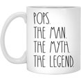 thumbnail image 1 of Pops The Man The Myth The Legend Coffee Mug -Rae Dunn Inspired - Happy Birthday Pops - Best Pops Coffee Mug - Father's Day Mug Pops 11oz, White (CGO5ZLGUCA-11oz), 1 of 1
