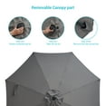 thumbnail image 2 of CHYVARY 9ft Patio Umbrella Round Market Outside Table Umbrella for Deck, Poolside and Patio, Gray, 2 of 8