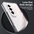 thumbnail image 4 of MonsDirect for 7.6 inch Samsung Galaxy Z Fold 3 5G 2021 Case, Clear Plating Frame Hard PC Back Shell With Screen Protector, Slim Anti-Drop Free Folding Hinge Protection for Galaxy Z Fold 3, Silver, 4 of 7