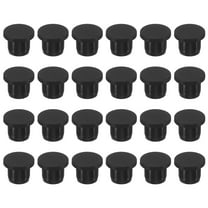 Uxcell Silicone Rubber Hole Plug 12mm Diameter Soft Flexible Stopper for 11-12mm Hole Black 24 Pieces