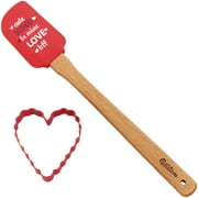 Wilton Say it With Words Valentine's Day Silicone Spatula and Cookie Cutter Set, 2-Piece
