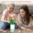 thumbnail image 6 of NAYIHOOP Flowers Bouquet Building Sets Rose Tulips with Vase for Adults Girls Compatible with Lego, 6 of 7