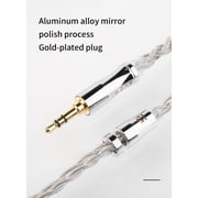 KBEAR Chord 6N Graphene+4N OFC Silver-plated Mixedly Braided Upgrade Cable With MMCX/2Pin Connector Earphone Wire Accessory