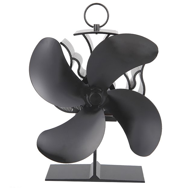 Ventilador De Estufa Ecológico Duradero De 4 Aspas Con Soporte De Ventilador Alimentado Por Calor Minnieouse HA023788-00