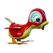 Alexander Taron Duckling Collectible Wind Up Tin Toy Figure - 4.5" - Red and Yellow