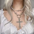 thumbnail image 4 of Y2K Spice Girl Millennium Spice Girl Rock Punk Hip Hop personalidad nicho collar de cadena de clavícula, 4 of 5