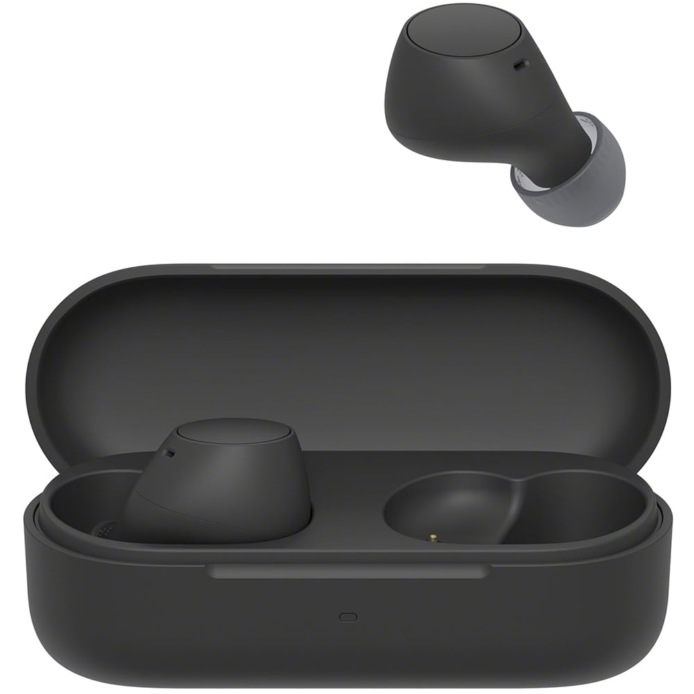 Sony WFC510/B Truly Wireless Earbuds with 22-Hour Battery, IPX4, Multipoint, Black Bundle with Deco Essentials Converter Adapter Type C Adapter and 1 YR CPS Enhanced Protection Pack