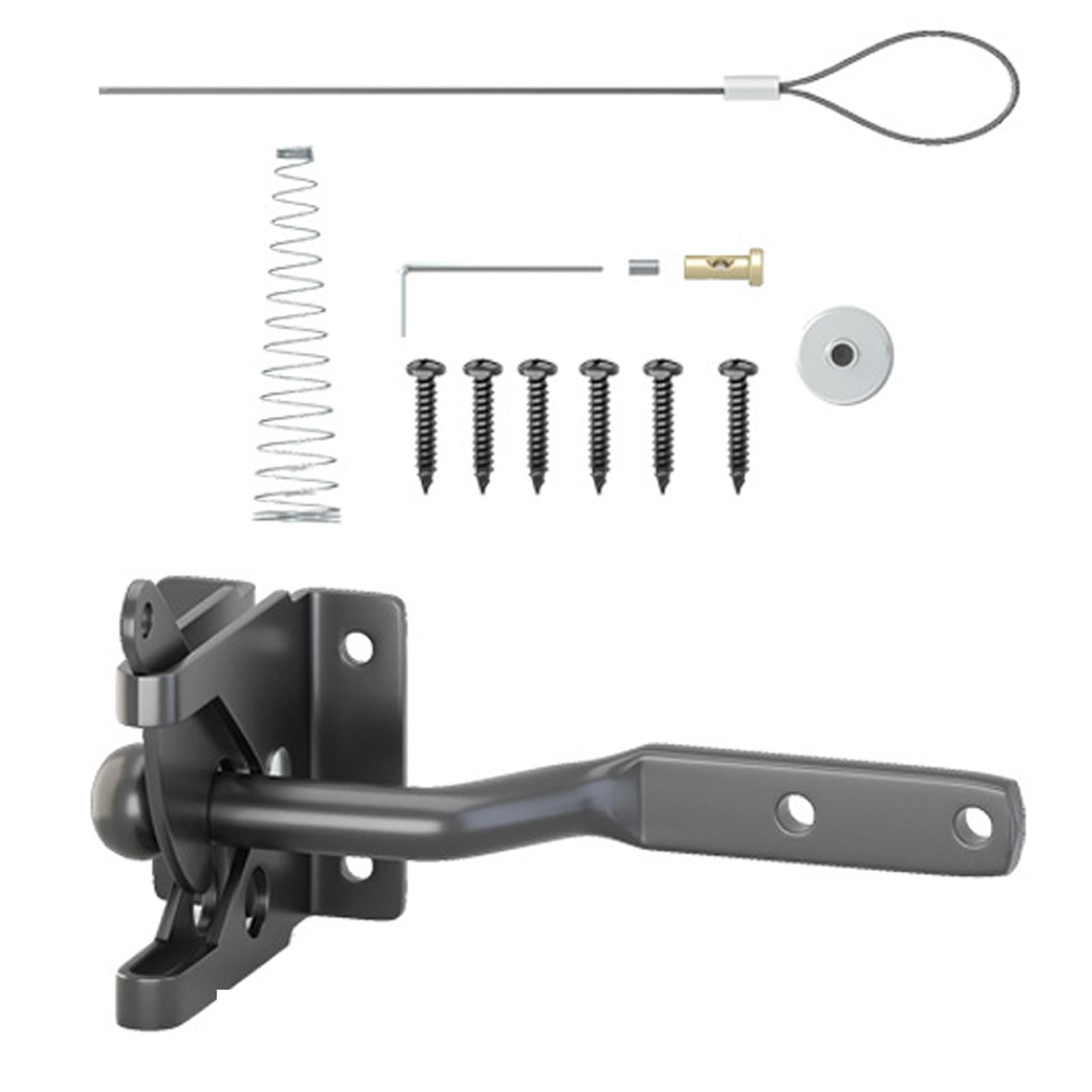 Fence Gate Self Locking Hardware for Yard Backyard Garden , Black, 43x144mm new Black