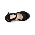 thumbnail image 4 of BLISSFUL STEP Women's Espadrilles Tie Up Ankle Strap Sandals Black (Size 6), 4 of 8