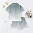 thumbnail image 4 of Womens Sleepwear Summer Gradient Print Comfortable Pajamas Set Casual Collared Short Sleeve Sleepwear with Shorts Summer Pjs for Women, 4 of 4