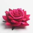 thumbnail image 3 of 10 cabezas de rosas artificiales de terciopelo de colores para decoración de bodas y fiestas navideñas Rosa roja, 3 of 9