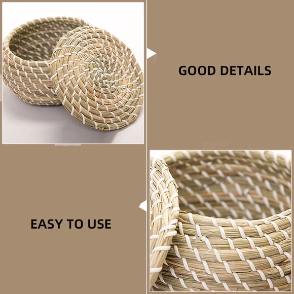 Nestingho Cesta De Almacenamiento Tejida En Paja Beige Para Organización Y Del Hogar