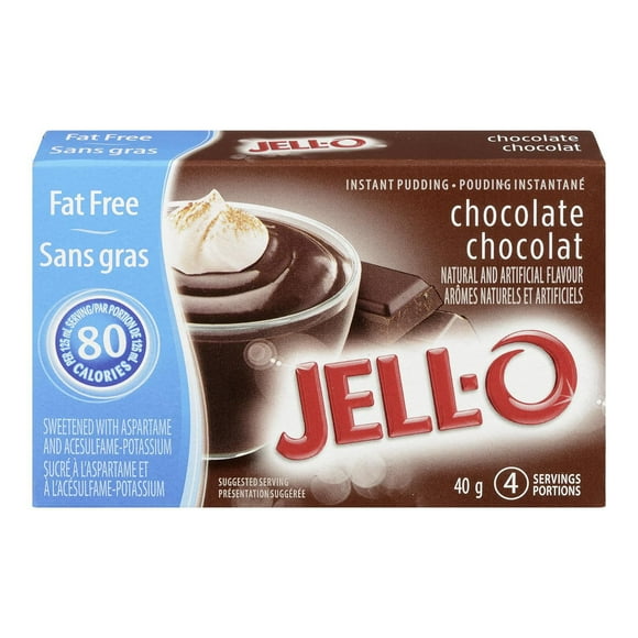Jell-O Fat Free Chocolate Instant Pudding Mix, 40g