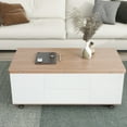 thumbnail image 3 of Harper & Bright Designs Lift Top Coffee Table with Storage Drawers Convertible Coffee Table Extendable Top to Dining Table for Living Room, 3 of 15