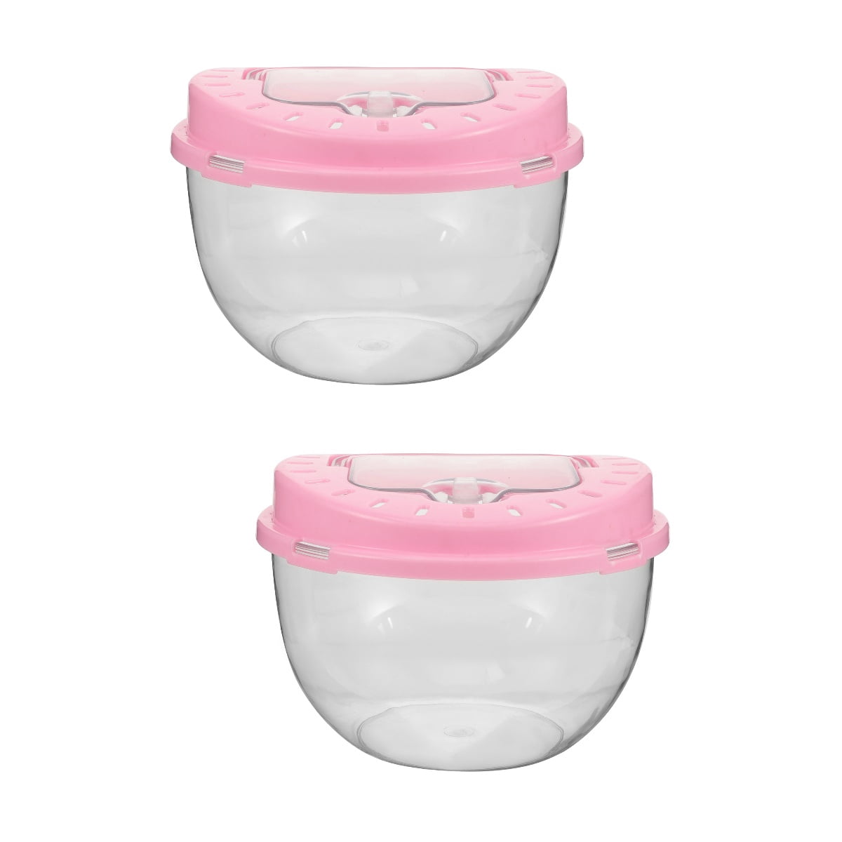 FOMIYES Pink Plastic Hamster Travel Case for Storage and Outdoor Use 2Pcs