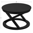 thumbnail image 2 of Kate and Laurel Aja Modern Round Wood coffee Table, 26 Inch Diameter, Black, Decorative contemporary Transitional coffee Table for Hosting, Storage, and Display, 2 of 9