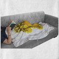 thumbnail image 6 of Vintage Yellow Soft Flannel Fleece Blanket, Old Ink Style Hand Drawn Honey Jar on Watercolor Splash Background, Cozy Plush for Indoor and Outdoor Use, 50" x 60", Marigold and Black, by Ambesonne, 6 of 6