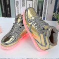 thumbnail image 4 of Women's Men's Led Lights Up Trainers High Top Flashing Trainers Usb Charging Lace Up Couples Shoes Tw, 4 of 5