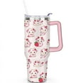 thumbnail image 2 of 40oz Tumbler with Handle & Straw, Stainless Steel Insulated Cup, Leak Proof Travel Mug, Keeps Drinks Hot/Cold,Coffee Cup, Gifts for Women Men, 2 of 7