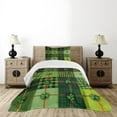 thumbnail image 4 of Ambesonne Irish Quilted Bedspread Set 2 Pcs, Patchwork Celtic Clovers, Twin Size, Multicolor, 4 of 5