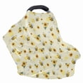thumbnail image 4 of Renewold Baby Car Seat Cover Cute Carseat Canopy for Babies Boys Girls Multi-Use Nursing Breastfeeding Covers Nursing Scarf Halloween Decoration, Bee Print Sunflower Yellow, 4 of 7