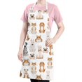 thumbnail image 5 of Cute Cartoon Dog Apron-Garden Aprons for Women with Pockets-Cotton Linen Waterproof Kitchen Cooking Gardening Aprons Adjustable for Kitchen,Cooking,BBQ and Salon 33x27 Inch, 5 of 7