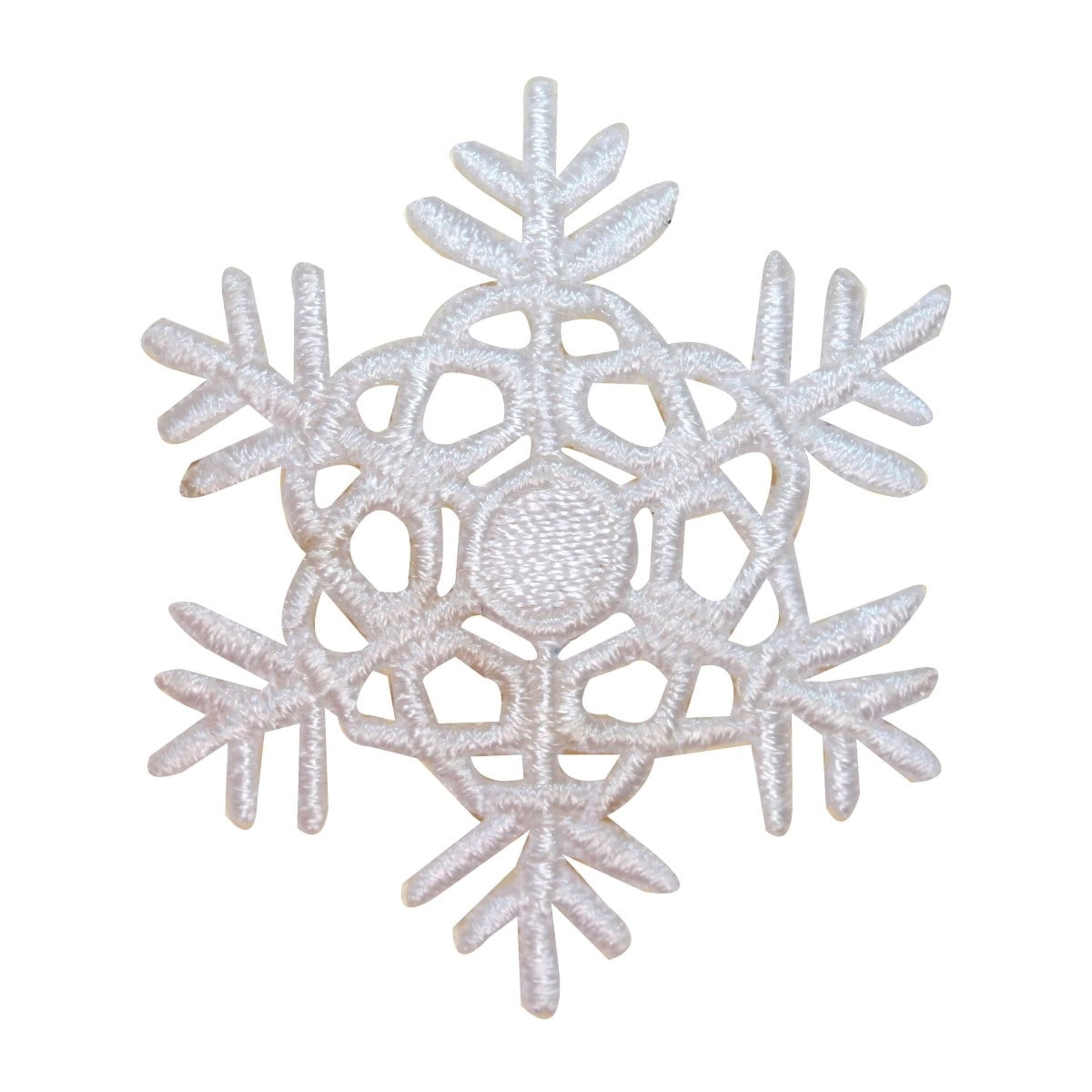 ID 8119 Christmas Snowflake Patch Snow Ice Crystal Embroidered Iron On Applique 