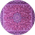thumbnail image 1 of Ahgly Company Indoor Round Persian Purple Traditional Area Rugs, 5' Round, 1 of 4