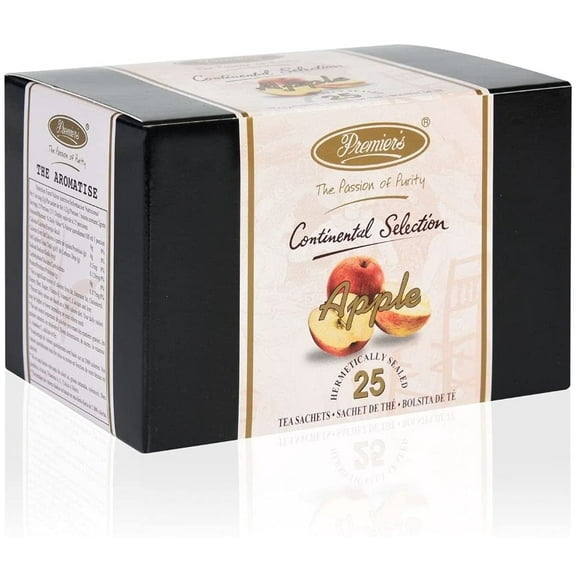 Premier's Apple Flavored Tea Continental Selection, 25 Tea Bags,  1.76 oz (50g)