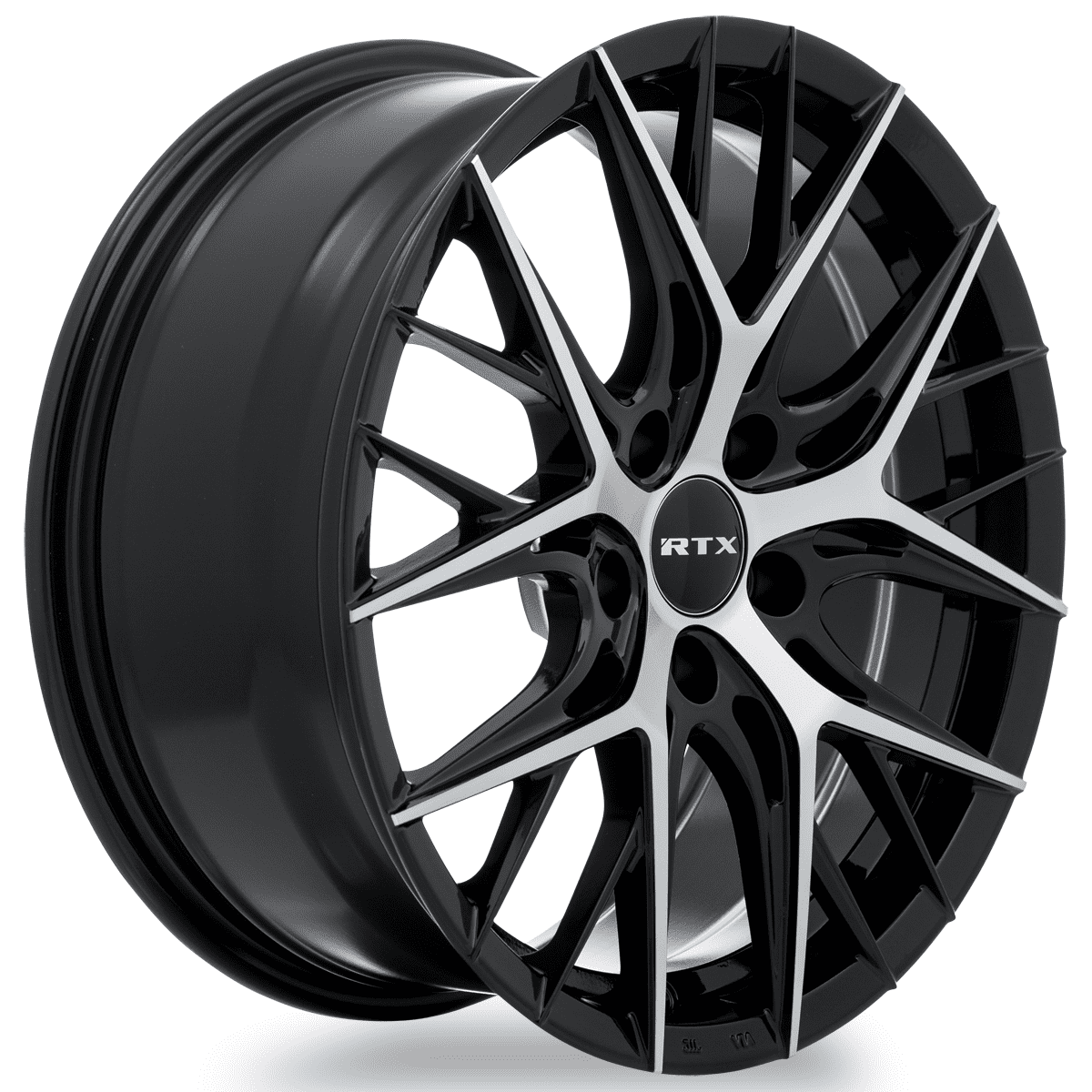 RTX Valkyrie 18x8 5x112 ET38 CB66.6 Gloss Black Machined Wheel