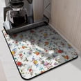 thumbnail image 2 of Romantic Rose and Peony Coffee Bar Mat, Absorbent Vintage Dish Drying Pad, Botanical Kitchen Counter Protector, 2 of 4