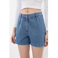 thumbnail image 5 of Banny Jeans Women's High Waisted Denim Shorts, Blue, Size 40, 5 of 5