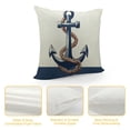 thumbnail image 4 of Nawypu  Nautical Sailing Throw Pillow Cover Navy Blue with Anchor/Compass Pattern Rectangular/Waist Cushion Cover Ocean Beach Home Decor Pillowcases,for Sofa Couch Patio, 4 of 5
