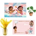 thumbnail image 5 of 12Pcs Baby Moana Theme Birthday Party Invitation Cards for Kids,12 Stickers & 12 Envelopes., 5 of 6