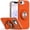 Cosmic Orange, variant on For iPhone 17E / 16E / SE4 Metal CD Pattern Matte Finished Hybrid with Rotational Ring [Car Mount Friendly] Case - Black
