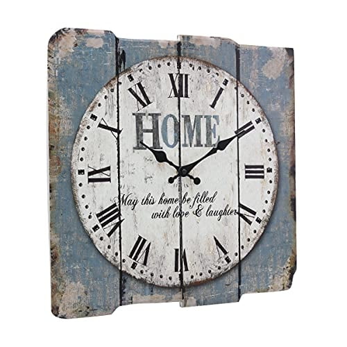 Stonebriar SB-6158A Reloj de pared blanca azul de 15 "de 15" Stonebriar Ver descripción