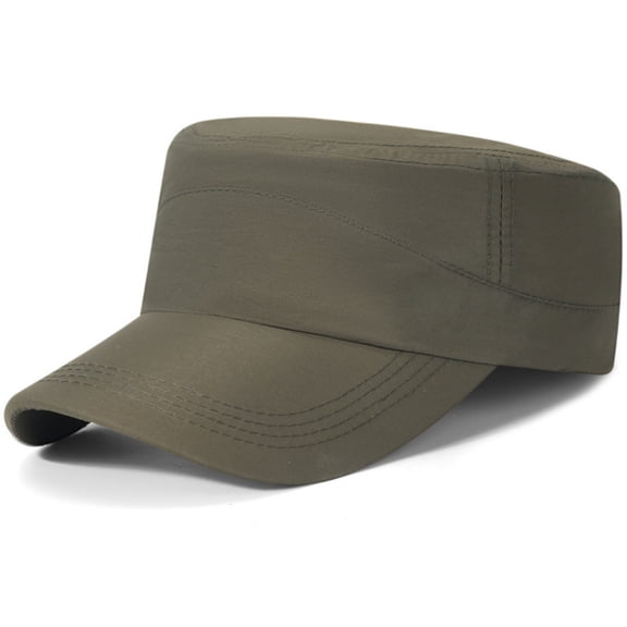 Baseball Cap Adjustable Flat Top Cap Cadet Cap Adjustable Flat Top Cap Washed Cotton Military Hat Baseball Cap Unisex