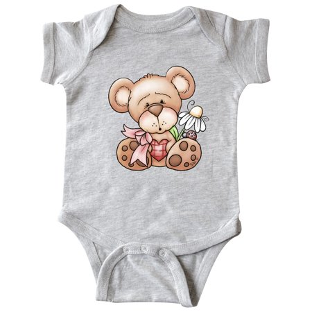 

Inktastic Teddy Bear Ladybug Daisy Flower Gift Baby Girl Bodysuit