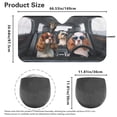 thumbnail image 4 of Yuyamidu Beagles Sunshade for Car Windshield Foldable Car Sun Shade for Windshield Easy to Install Car Sun Visor for Big Sedan Van SUV, 4 of 7
