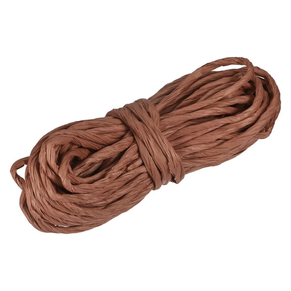 Uxcell Raffia Paper Craft Rope Packing Rope 16.4 Yards Handmade Twisted Paper Craft String/Cord/Rope for DIY Decoration Gift Packaging Rust Red