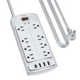 thumbnail image 1 of Protector contra sobretensiones Nuetsa Power Strip con 8 enchufes y 4 puertos USB, 1 of 7