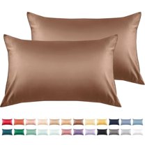 Warmstar 100% Cotton Toddler Pillowcase Set of 2, 600 Thread Count for Kids (13"x 18"), Soft, Breathable & Durable Cotton Cover with Envelope Closure,Coffee Brown