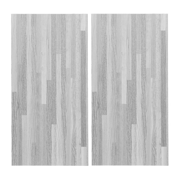 Topbathy 2-Pack Dollhouse Flooring Light Grey PVC Wood Grain Simulation Accessory for Miniature Models