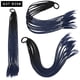 thumbnail image 1 of Zhuge 2 extensiones de cabello trenzado de colores con cola de caballo, accesorios para extensiones de cabello trenzado con bandas de goma sintéticas para mujeres, de negro a azul marino, 1 of 2