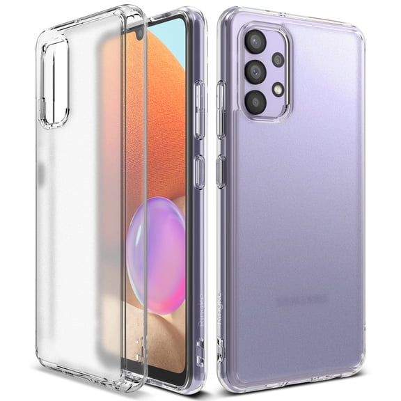 Ringke Fusion Matte Case Compatible with Samsung Galaxy A32 4G(LTE), Translucent PC Back TPU Bumper Drop Protection Phone Cover - Clear