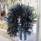 thumbnail image 3 of Black 2/3 Yard Natural Rooster Tail Feathers Boa Trim Chicken Plumes Scarf for Christmas Carnival Party Dress Clothing Shawl, 3 of 4