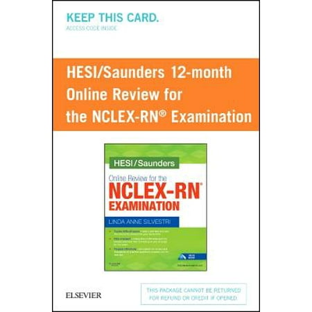 hesi saunders online review for the nclex rn examination 1 year