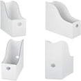 thumbnail image 3 of Lindbes Porte-Revues Blanc - (2 Pack) Porte-Revues en Carton Robuste Boîte de Rangement pour Magazines, 3 of 8